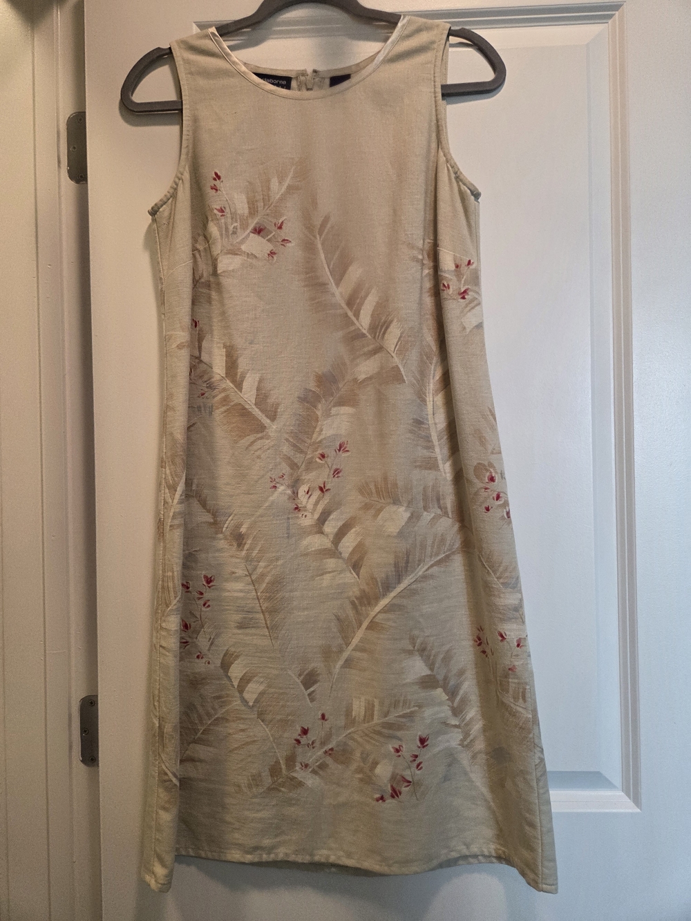Liz Claiborne Lizsport Linen Blend Floral Midi Dress Size 4